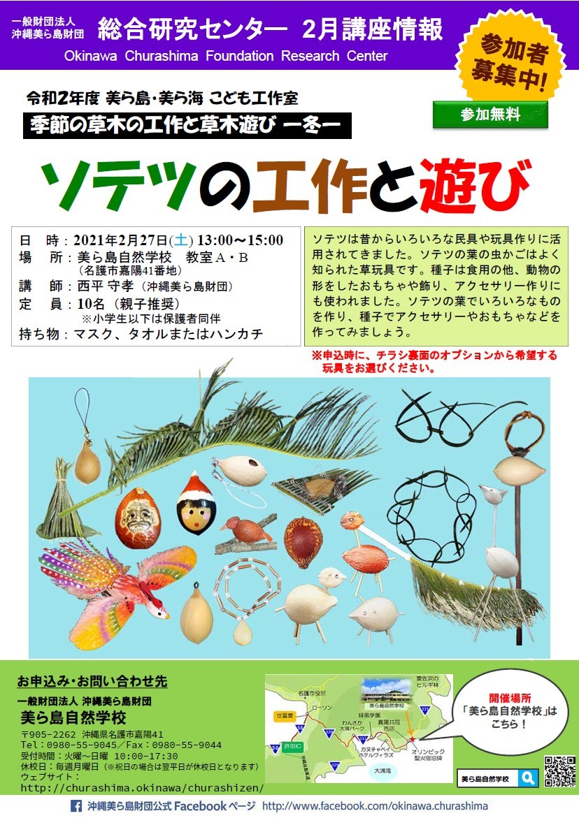 ソテツの工作と遊び 沖縄イベント情報 ぴらつかこよみ